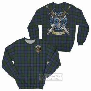 Baird Tartan Sweatshirt with Family Crest Celtic Skull Style