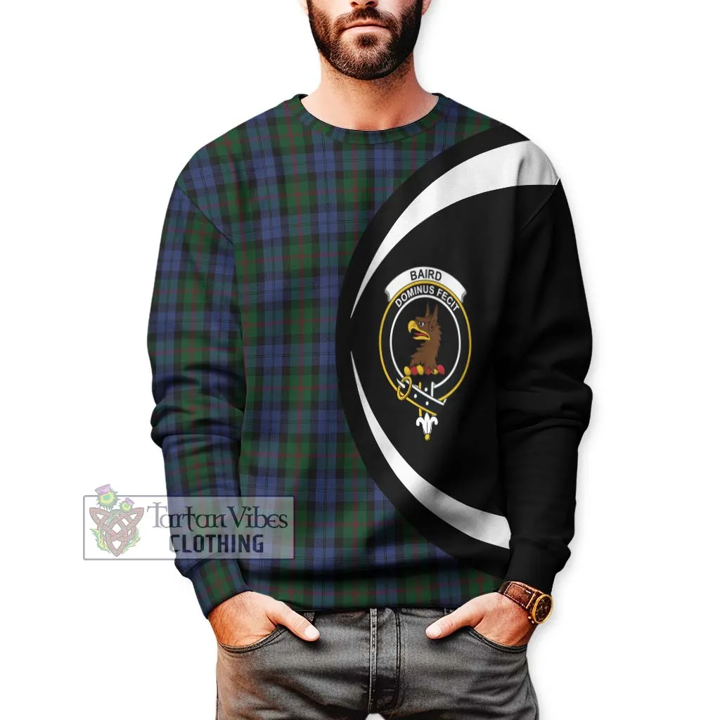 Baird Tartan Sweatshirt with Family Crest Circle Style