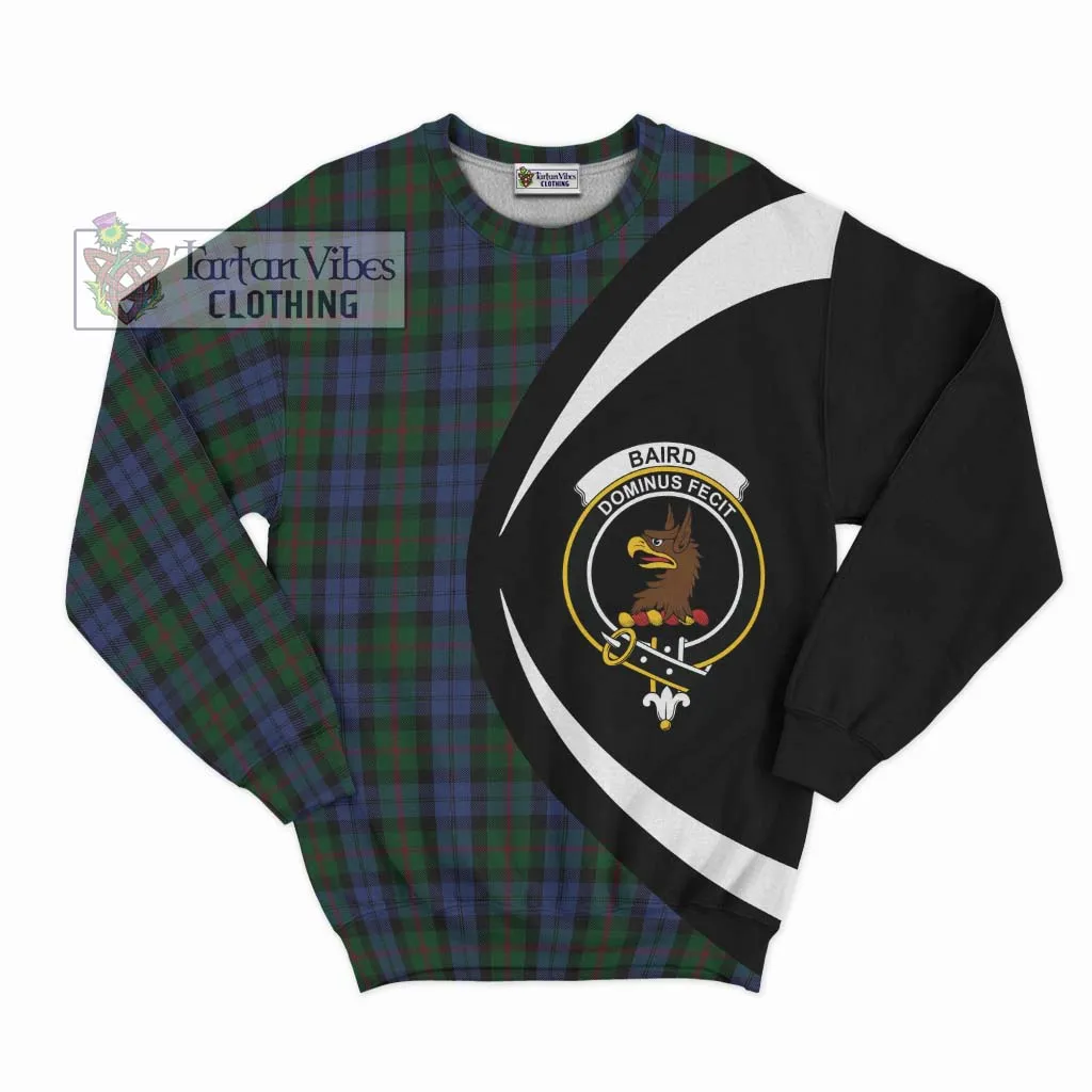 Baird Tartan Sweatshirt with Family Crest Circle Style