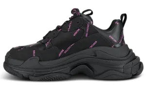 Balenciaga Triple S Allover Logo black pink (women's)