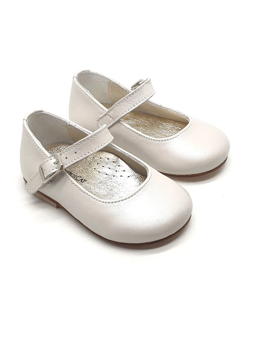 Baptismal baby Girl's ballerina shoe -SWAN Ivory