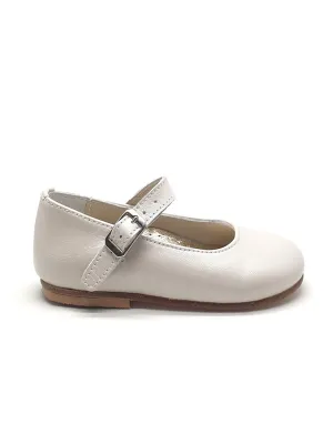 Baptismal baby Girl's ballerina shoe -SWAN Ivory