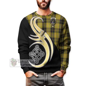 Barclay Dress Tartan Sweatshirt with Family Crest and Celtic Symbol Style