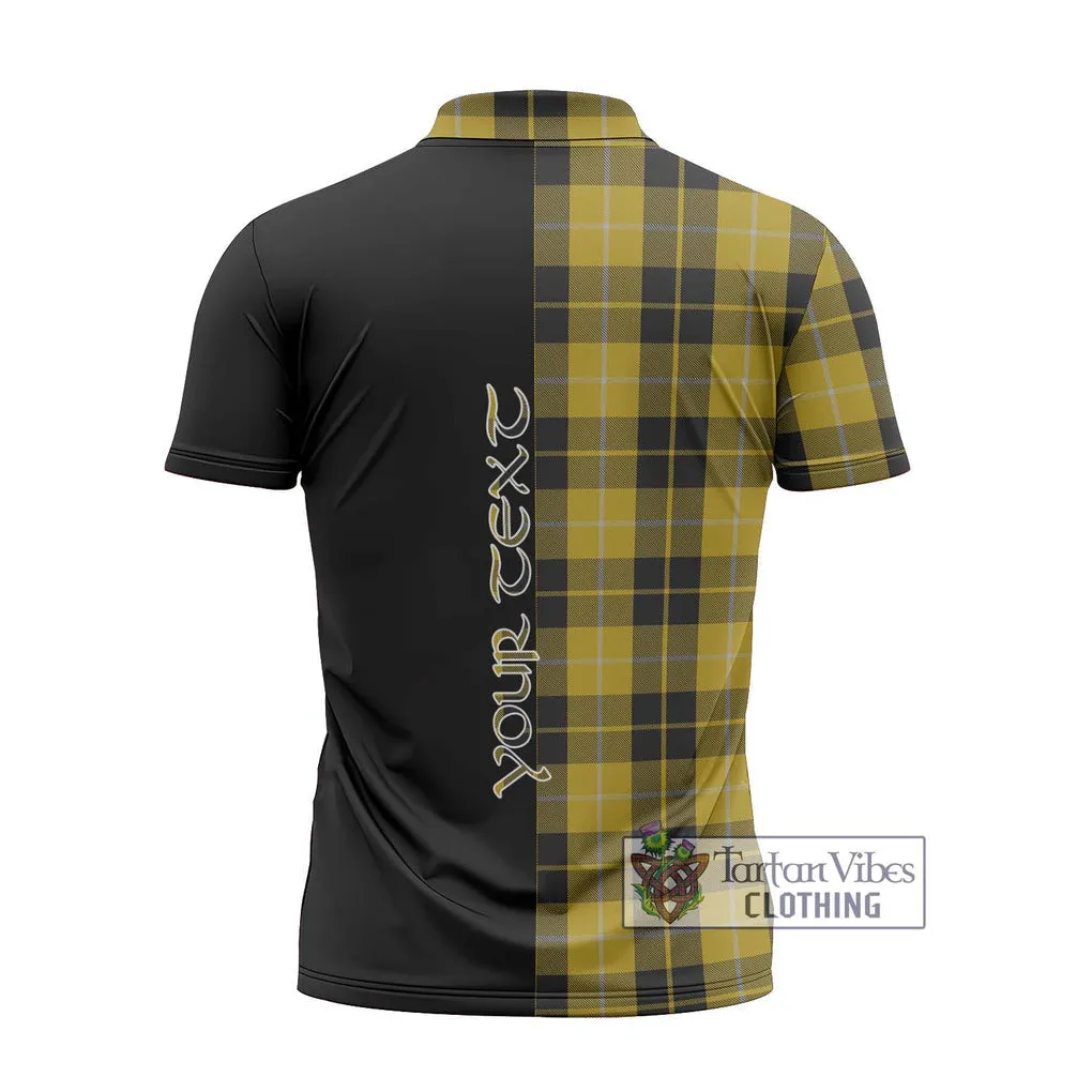 Barclay Dress Tartan Zipper Polo Shirt with Family Crest and Half Of Me Style