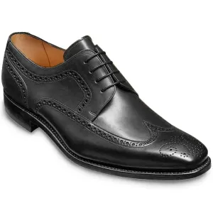 BARKER Larry Shoes - Mens Derby Brogue - Black Calf