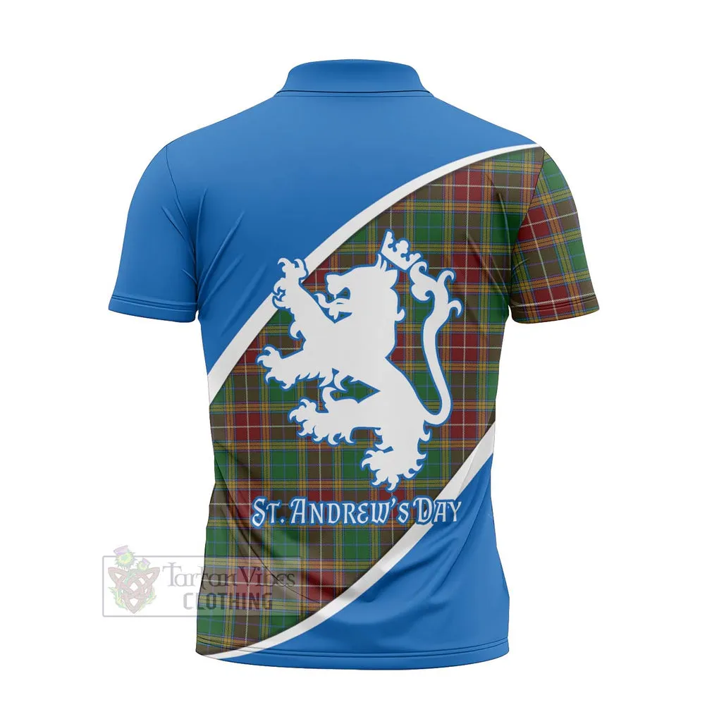 Baxter Family Crest Tartan Zipper Polo Shirt Celebrate Saint Andrew's Day in Style