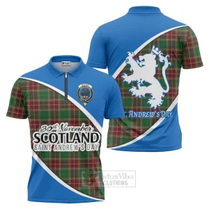 Baxter Family Crest Tartan Zipper Polo Shirt Celebrate Saint Andrew's Day in Style