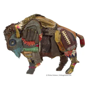 BBAS QUICK DRAW BISON original 3D sculpture