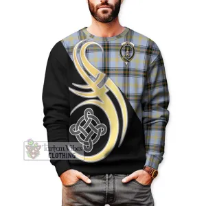 Bell of the Borders Tartan Sweatshirt with Family Crest and Celtic Symbol Style