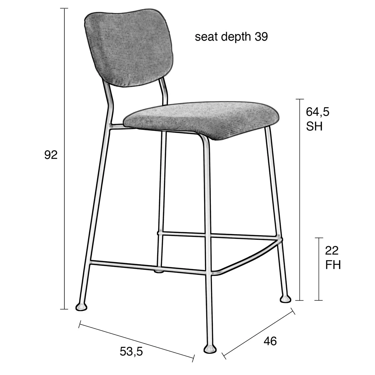 Benson Counter Stool (2/Set)