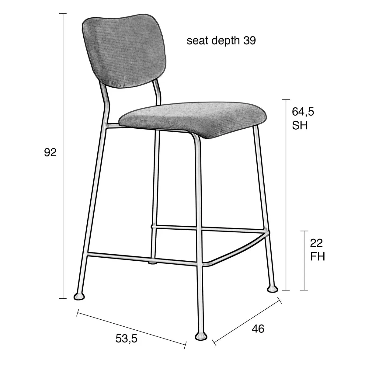 Benson Counter Stool (2/Set)