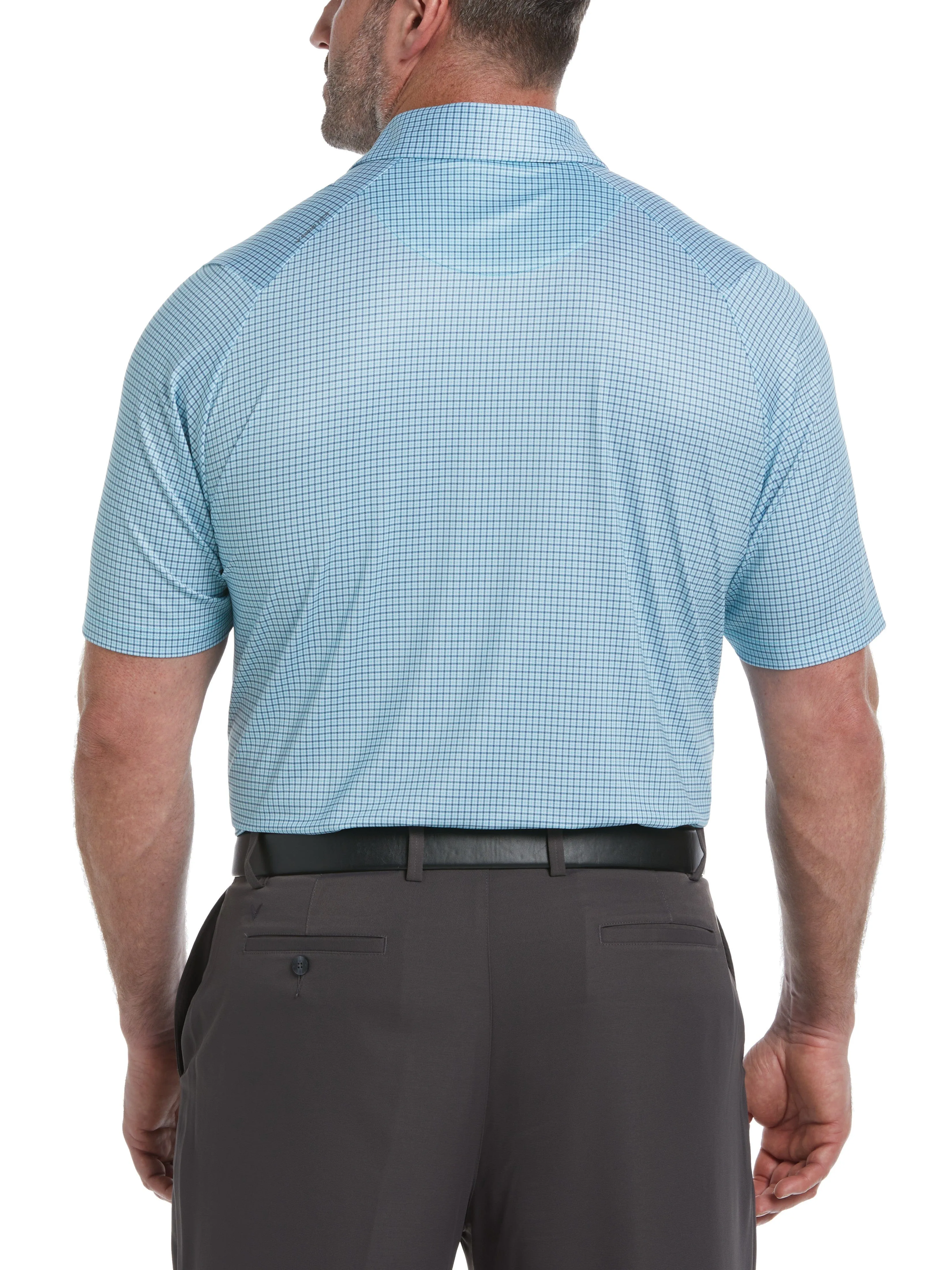 Big & Tall Tattersall Swing Tech™ Polo