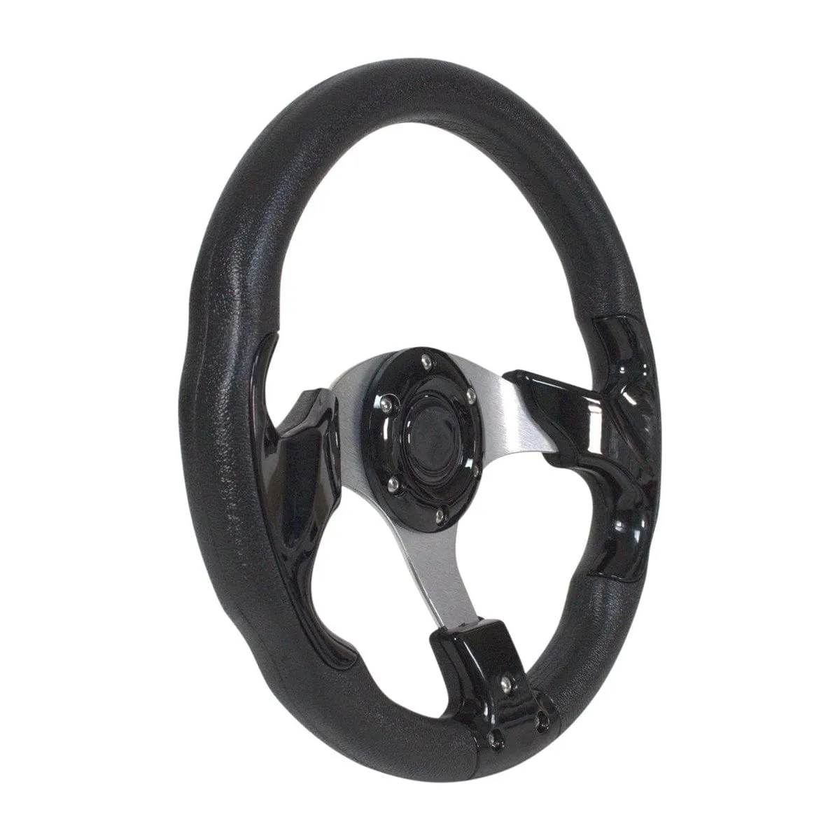 Black Classic Golf Cart Steering Wheel