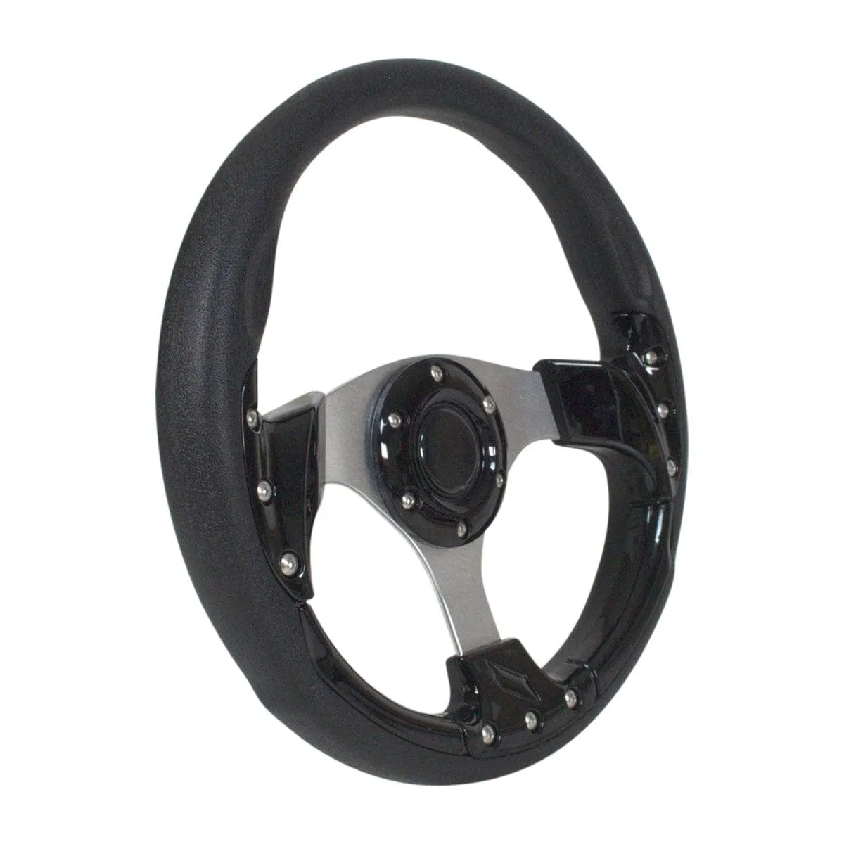 Black GTA2 Golf Cart Steering Wheel