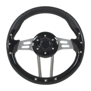 Black GTA3 Golf Cart Steering Wheel