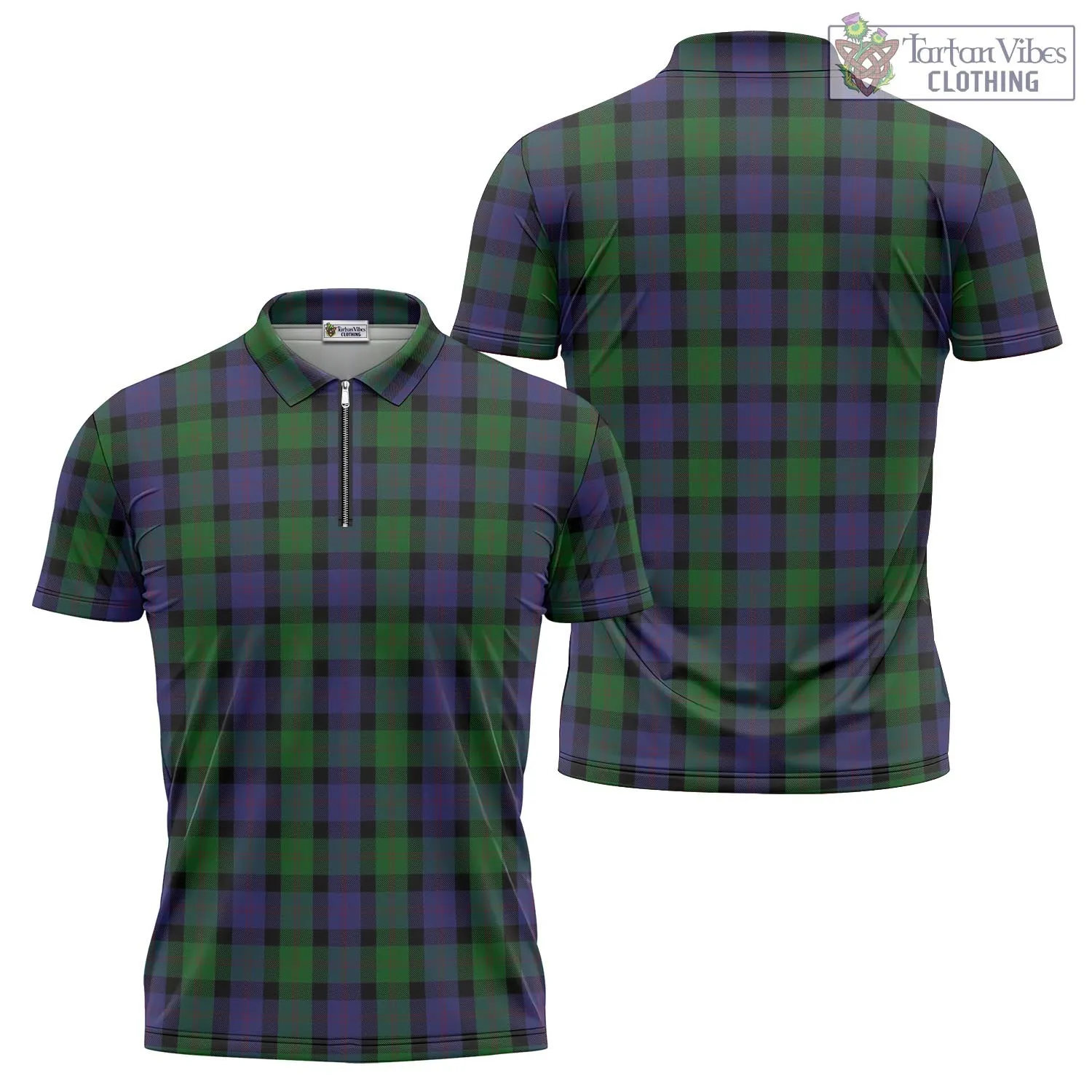 Blair Tartan Zipper Polo Shirt