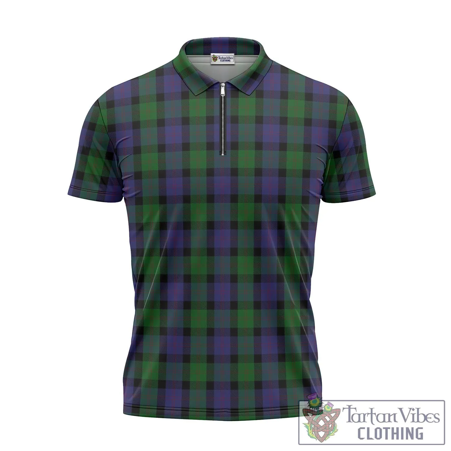 Blair Tartan Zipper Polo Shirt