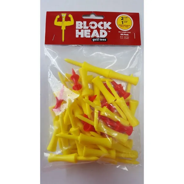 Block Head Plastic Step Golf Tees