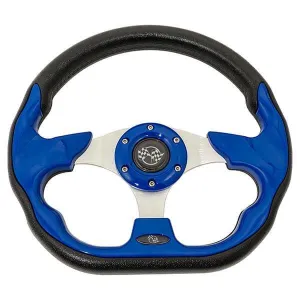 Blue Club Sport Golf Cart Steering Wheel - 12.5"