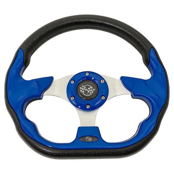 Blue Club Sport Golf Cart Steering Wheel - 12.5"