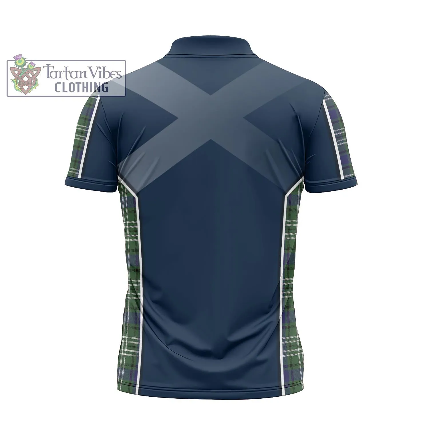 Blyth Tartan Zipper Polo Shirt with Family Crest and Scottish Thistle Vibes Sport Style