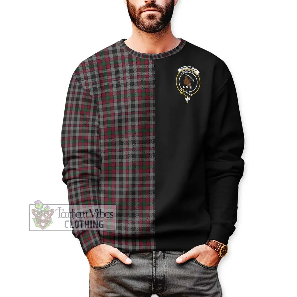 Borthwick Tartan Sweatshirt with Family Crest and Half Of Me Style