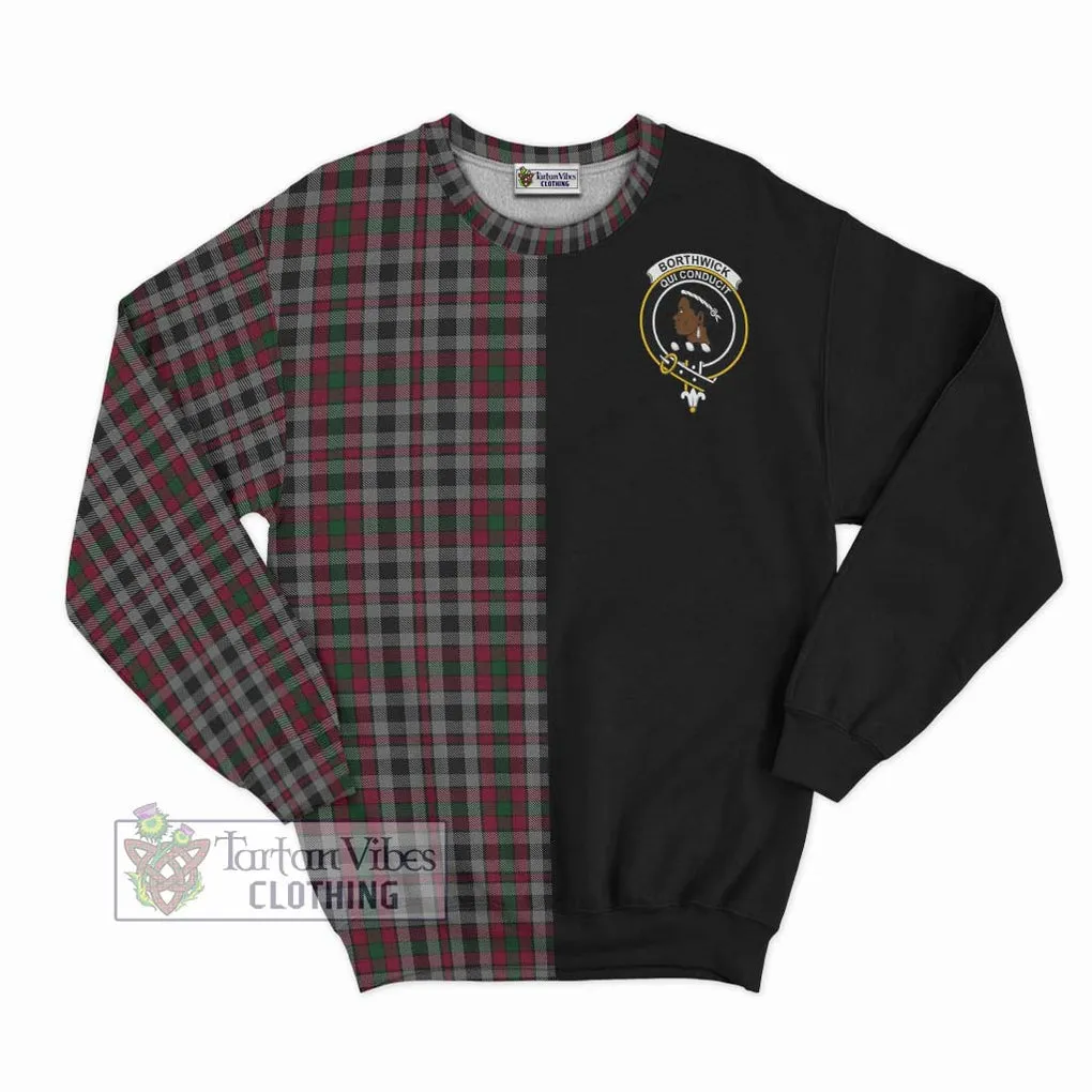 Borthwick Tartan Sweatshirt with Family Crest and Half Of Me Style