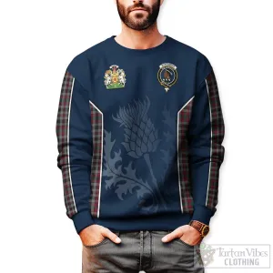 Borthwick Tartan Sweatshirt with Family Crest and Scottish Thistle Vibes Sport Style