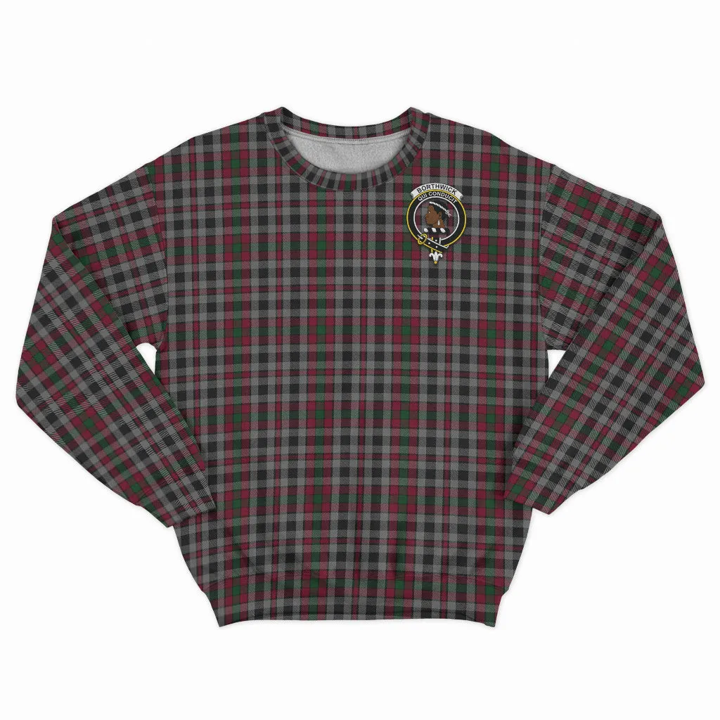 Borthwick Tartan Sweatshirt with Family Crest