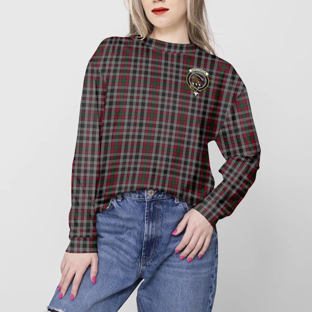 Borthwick Tartan Sweatshirt with Family Crest