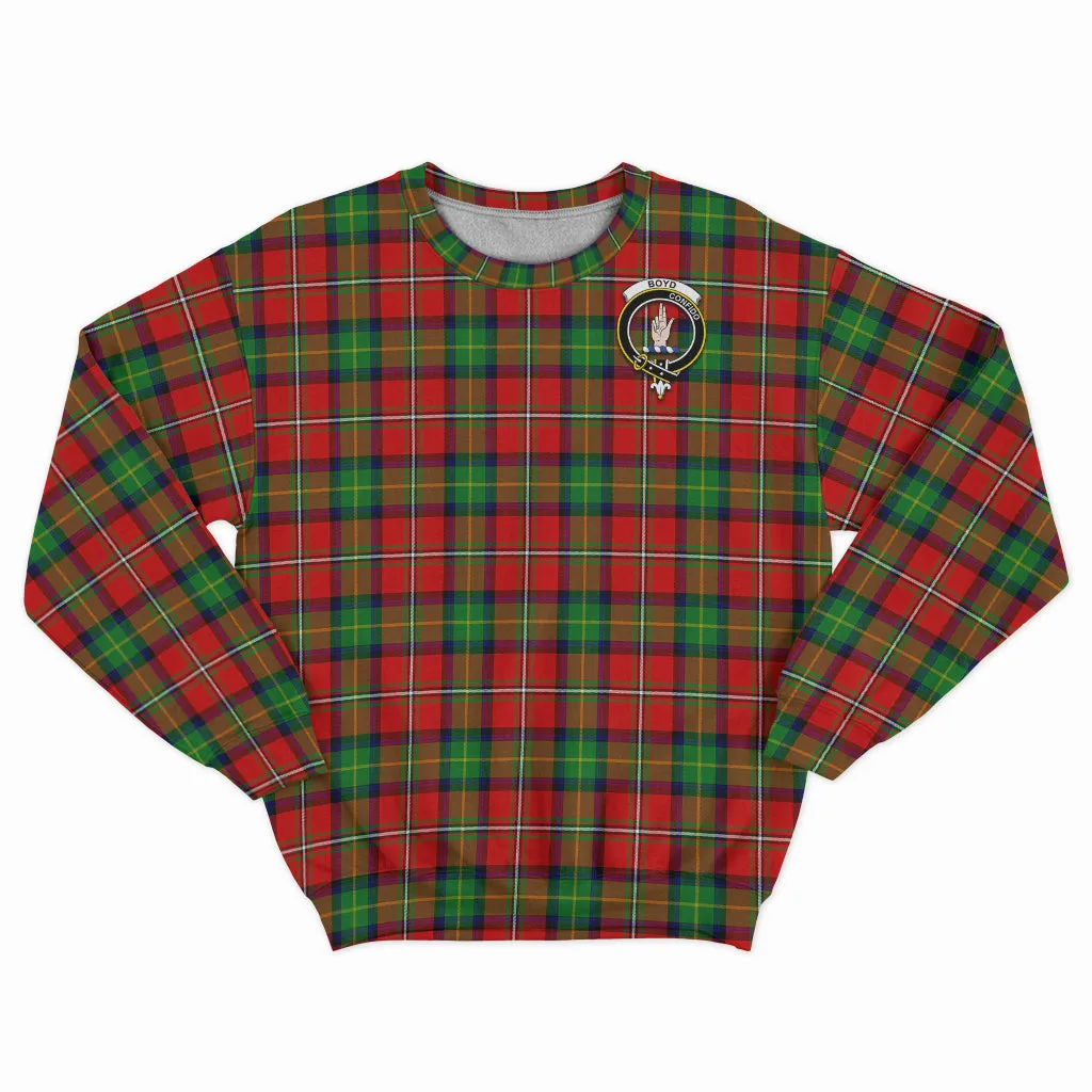 Boyd Tartan Sweatshirt with Family Crest