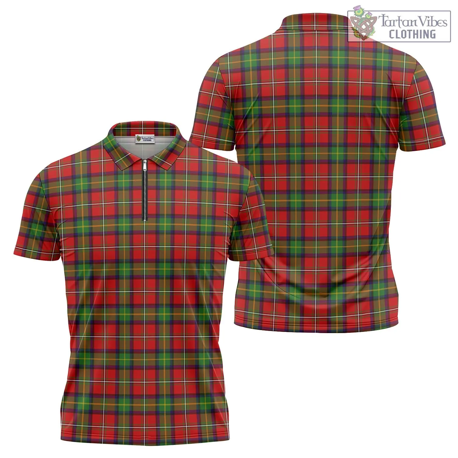 Boyd Tartan Zipper Polo Shirt