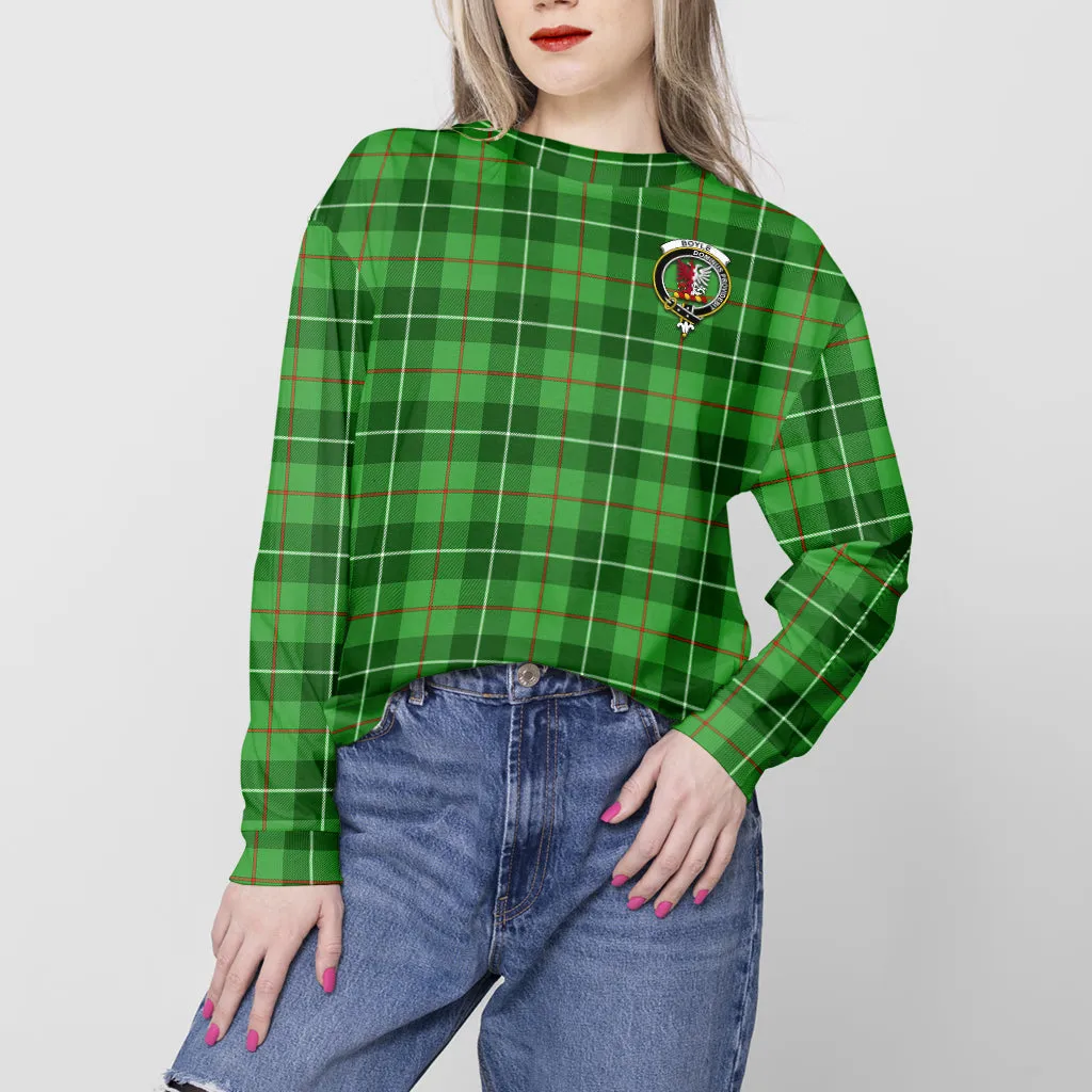 Boyle Tartan Sweatshirt with Family Crest