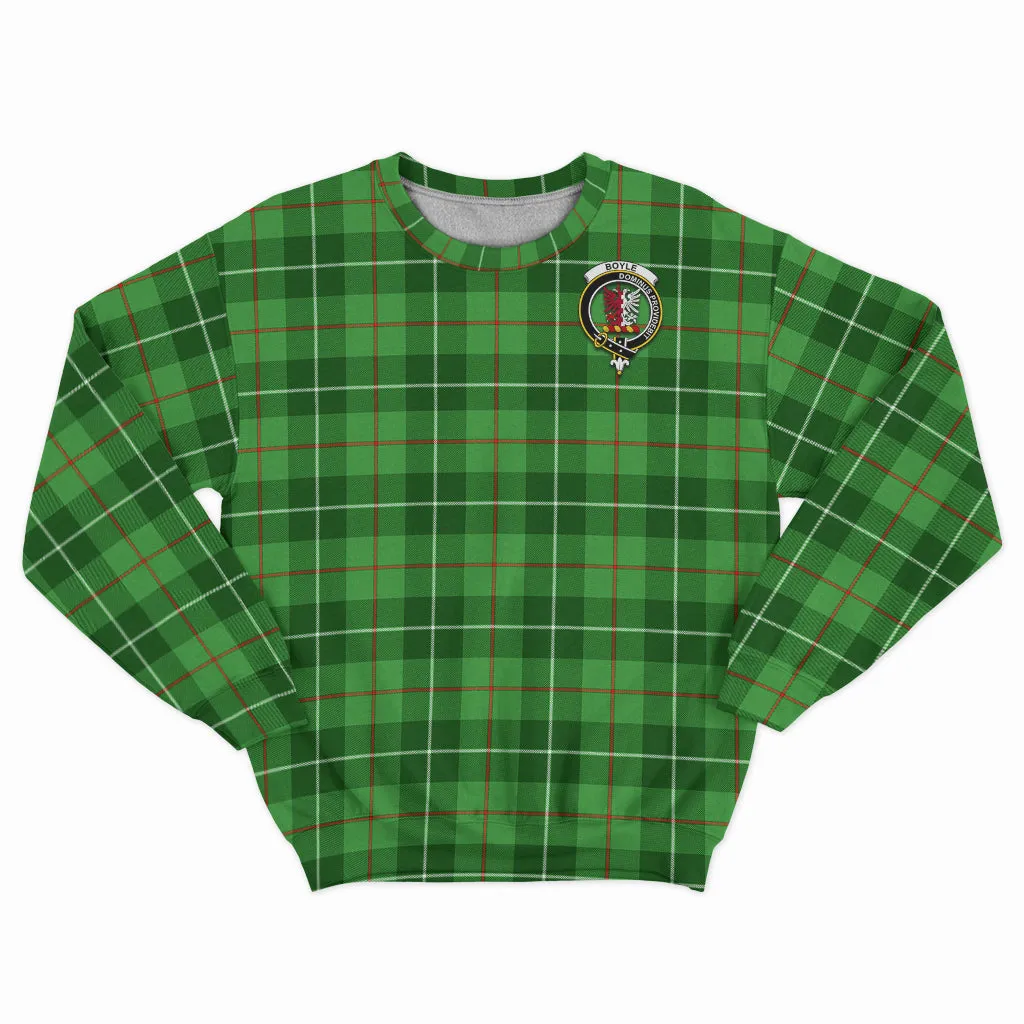 Boyle Tartan Sweatshirt with Family Crest