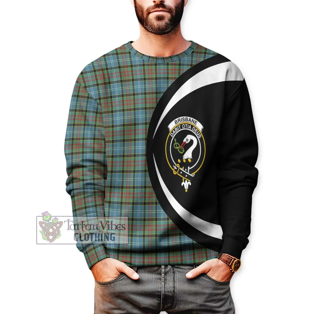 Brisbane Tartan Sweatshirt with Family Crest Circle Style