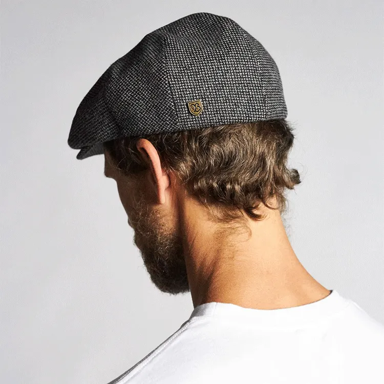 Brixton Hooligan Cap - Grey/Black Herringbone