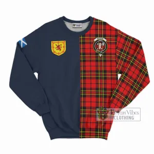 Brodie Modern Tartan Sweatshirt Alba with Scottish Lion Royal Arm Half Style