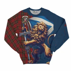 Brodie Tartan Family Crest Sweatshirt with Scottish Majestic Lion