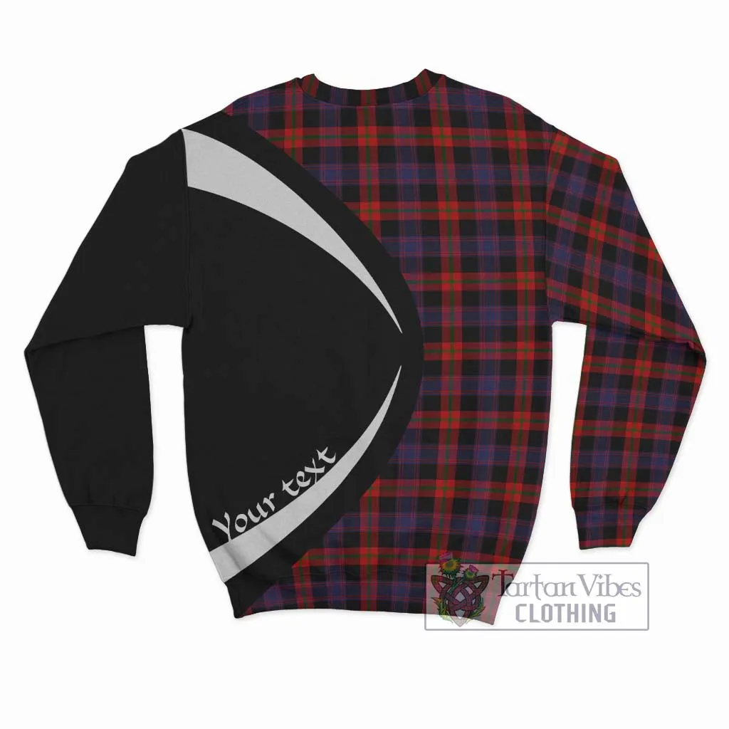 Brown (Broun) Tartan Sweatshirt with Family Crest Circle Style