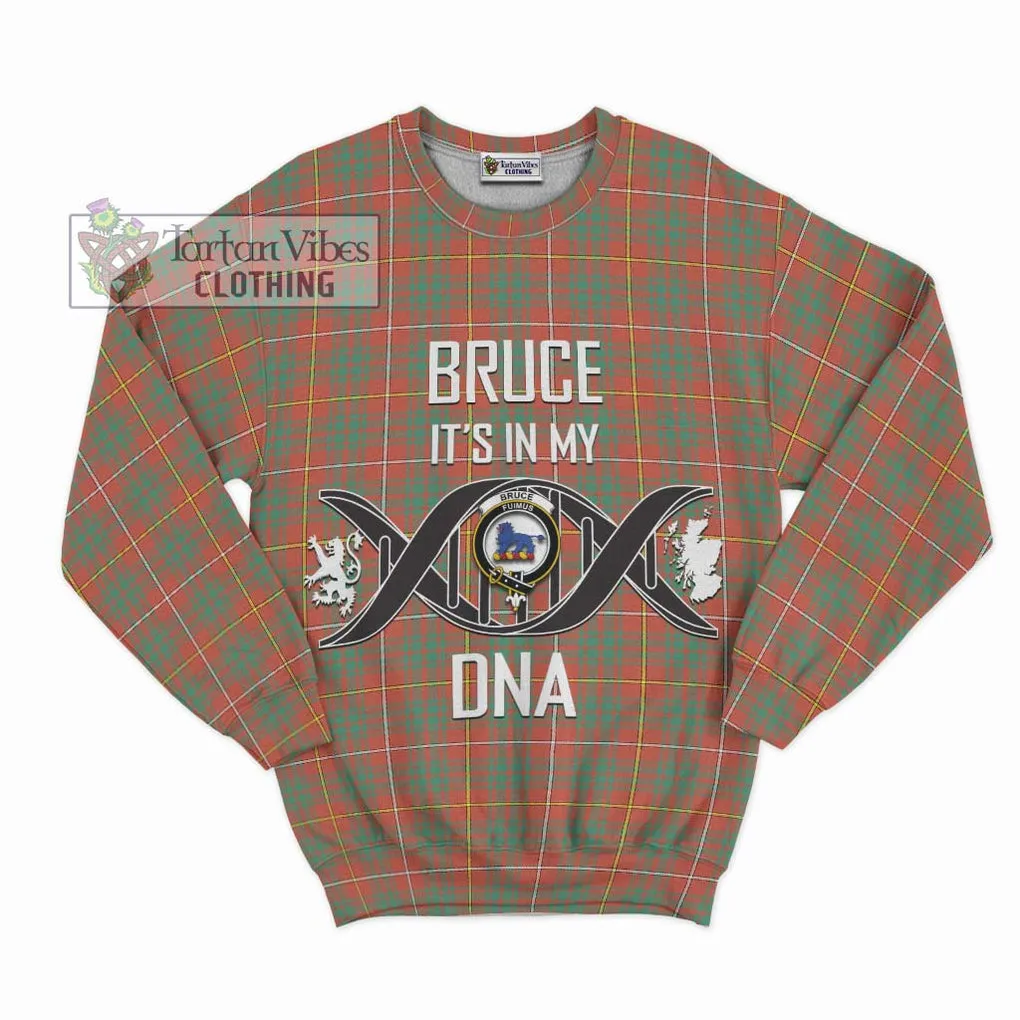 Bruce Ancient Tartan Sweatshirt with Family Crest DNA In Me Style