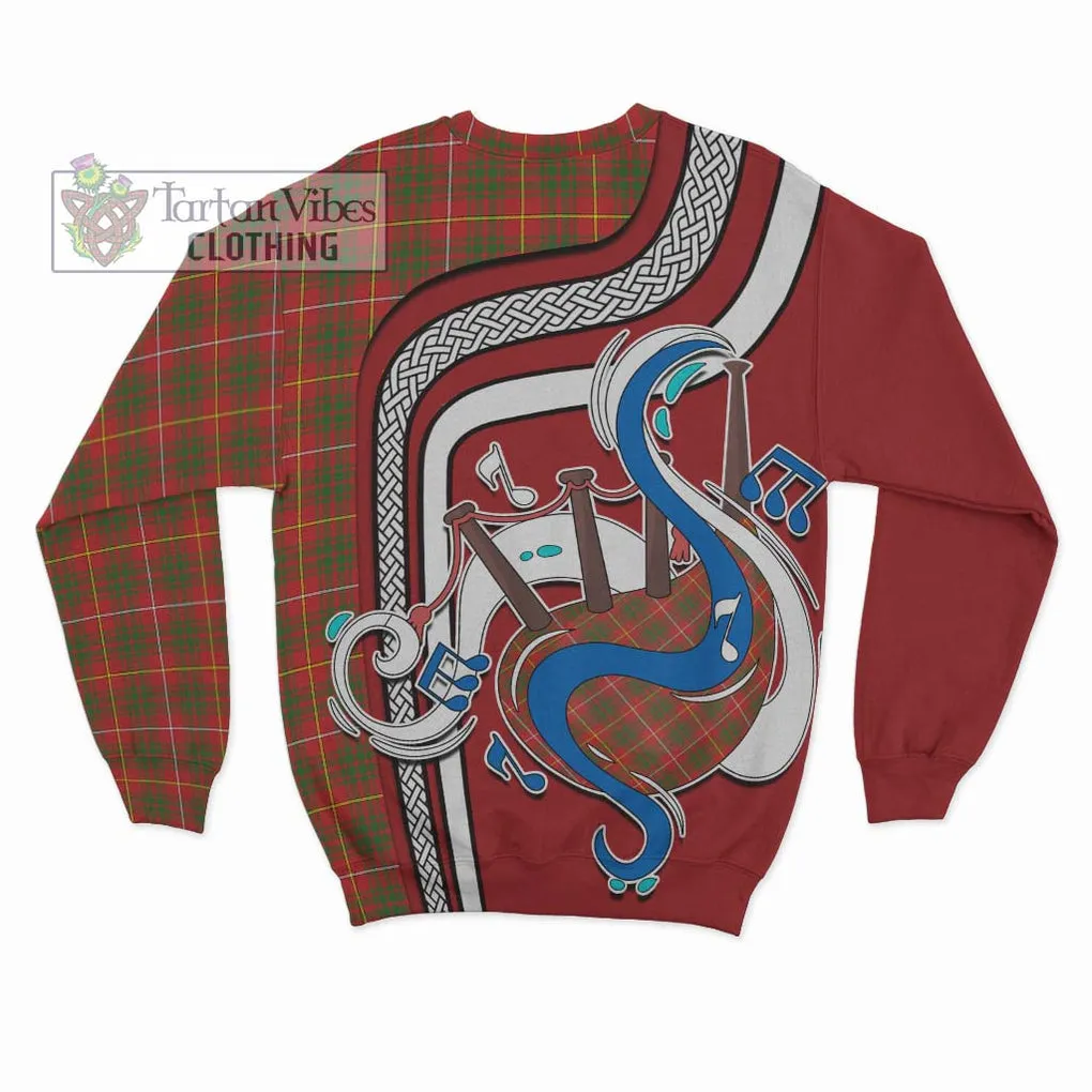 Bruce Modern Tartan Sweatshirt with Epic Bagpipe Style