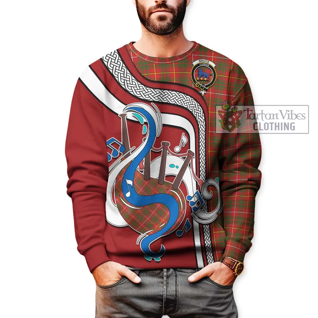 Bruce Modern Tartan Sweatshirt with Epic Bagpipe Style