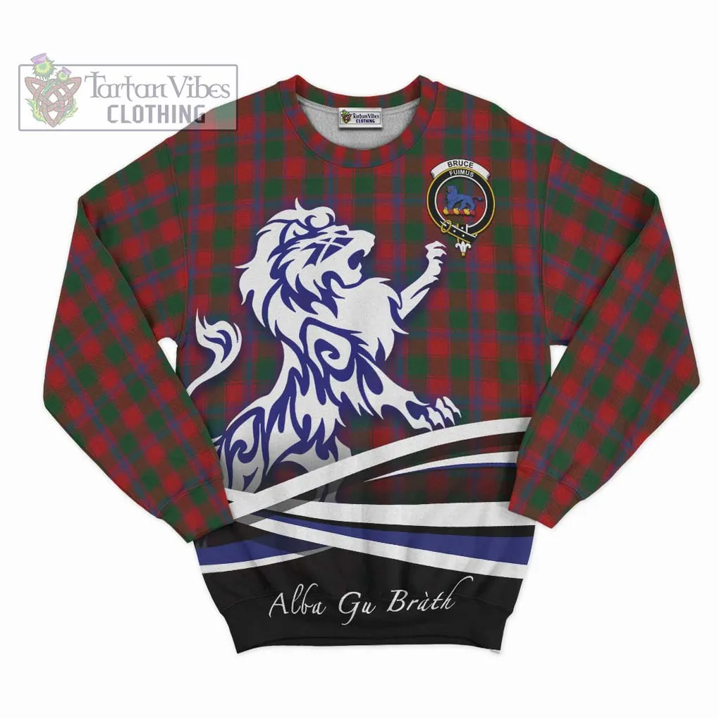 Bruce Old Tartan Sweatshirt with Alba Gu Brath Regal Lion Emblem