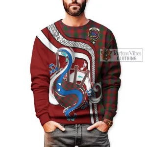 Bruce Old Tartan Sweatshirt with Epic Bagpipe Style