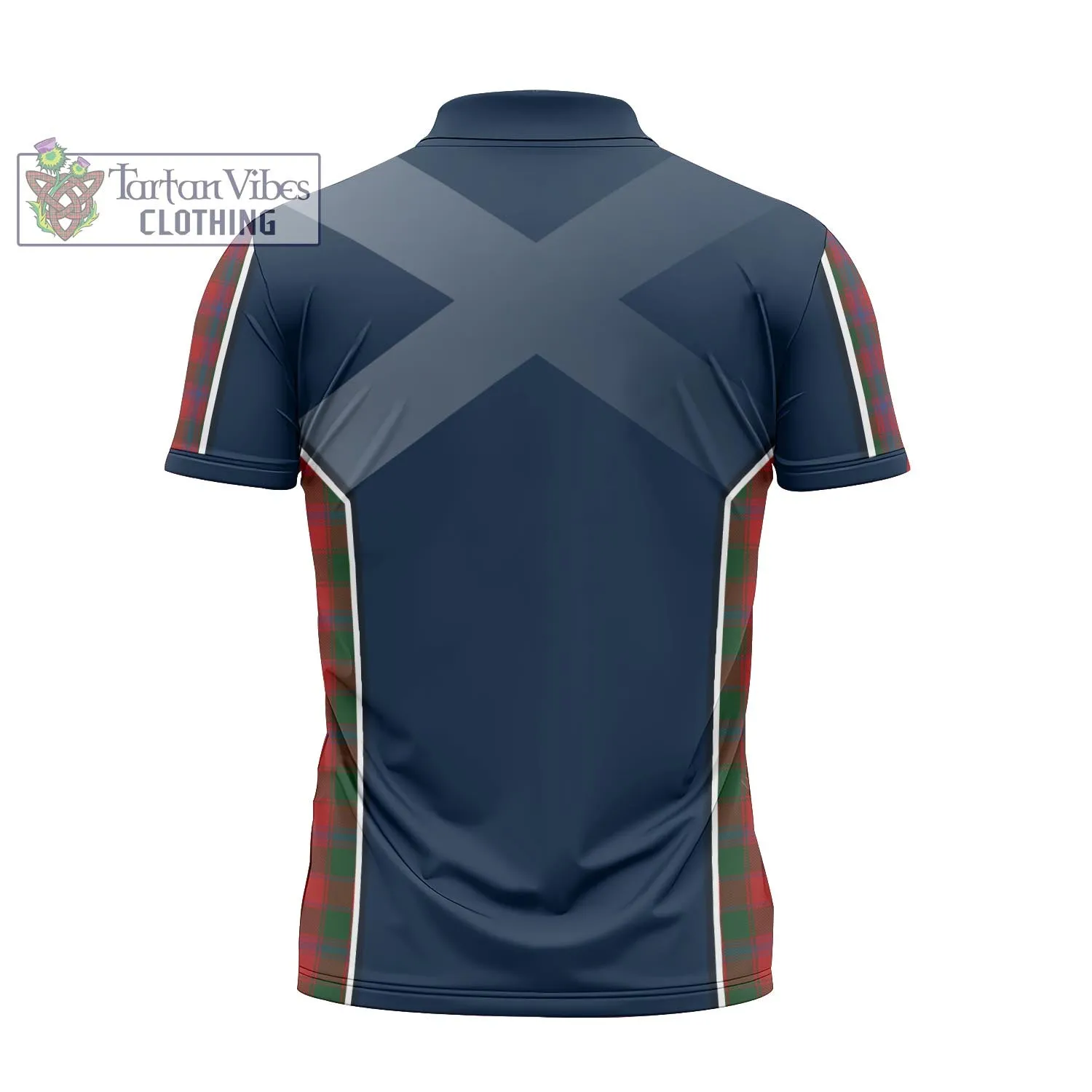 Bruce Old Tartan Zipper Polo Shirt with Family Crest and Lion Rampant Vibes Sport Style