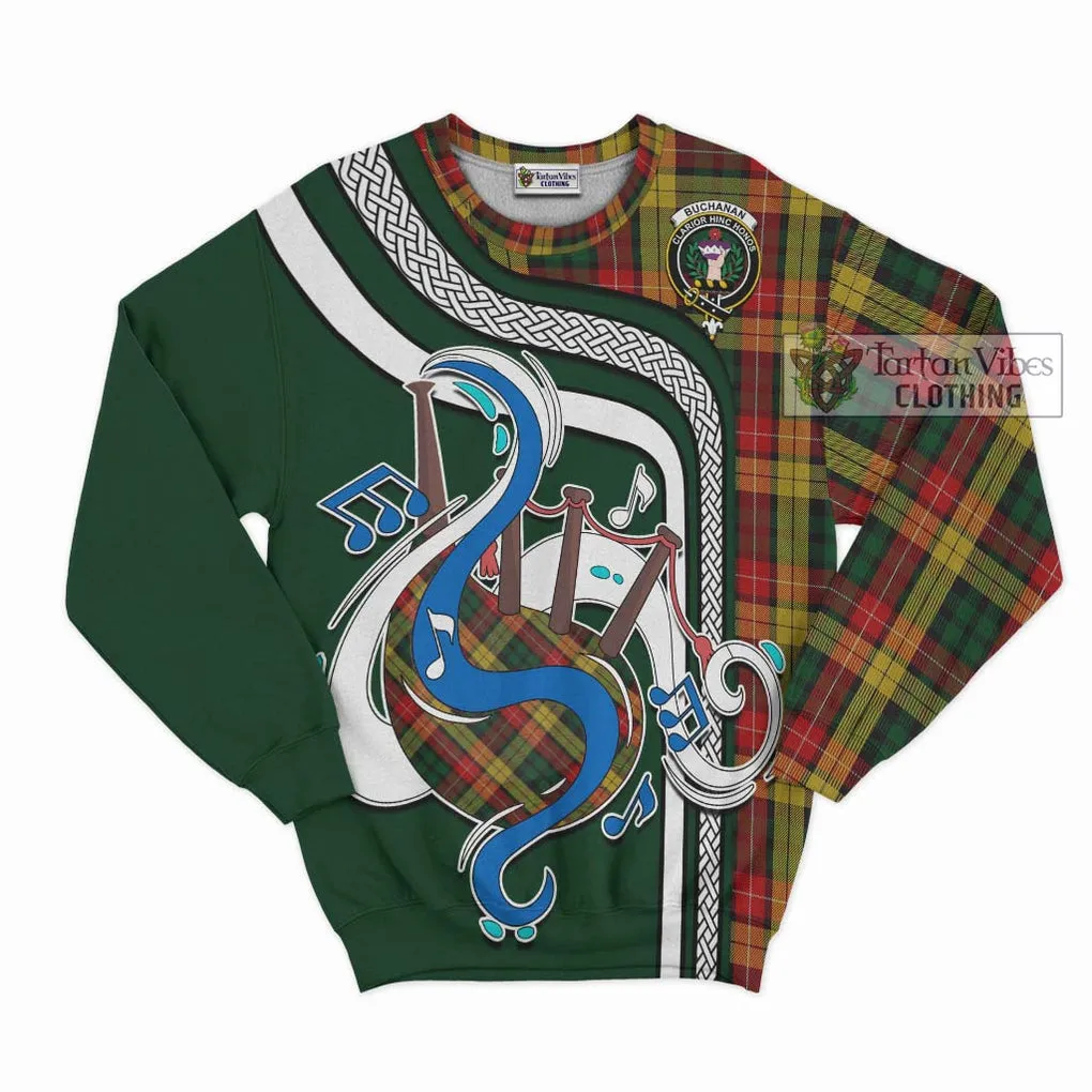 Buchanan Tartan Sweatshirt with Epic Bagpipe Style