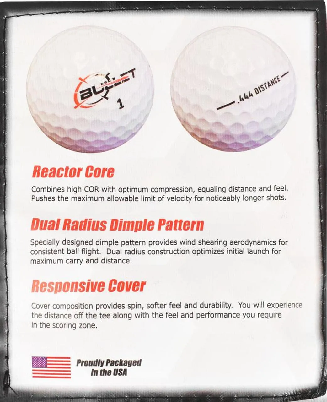 Bullet .444 Distance Golf Balls *30-Ball* LOGO ONLY