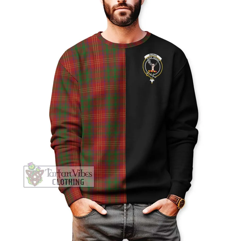 Burns Tartan Sweatshirt with Family Crest and Half Of Me Style