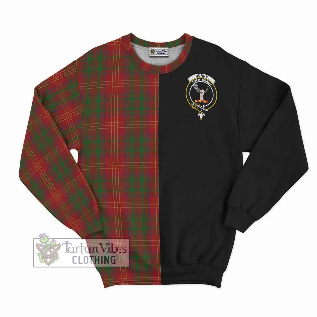 Burns Tartan Sweatshirt with Family Crest and Half Of Me Style