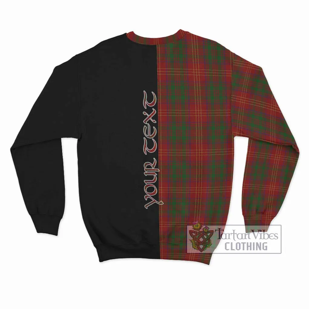 Burns Tartan Sweatshirt with Family Crest and Half Of Me Style